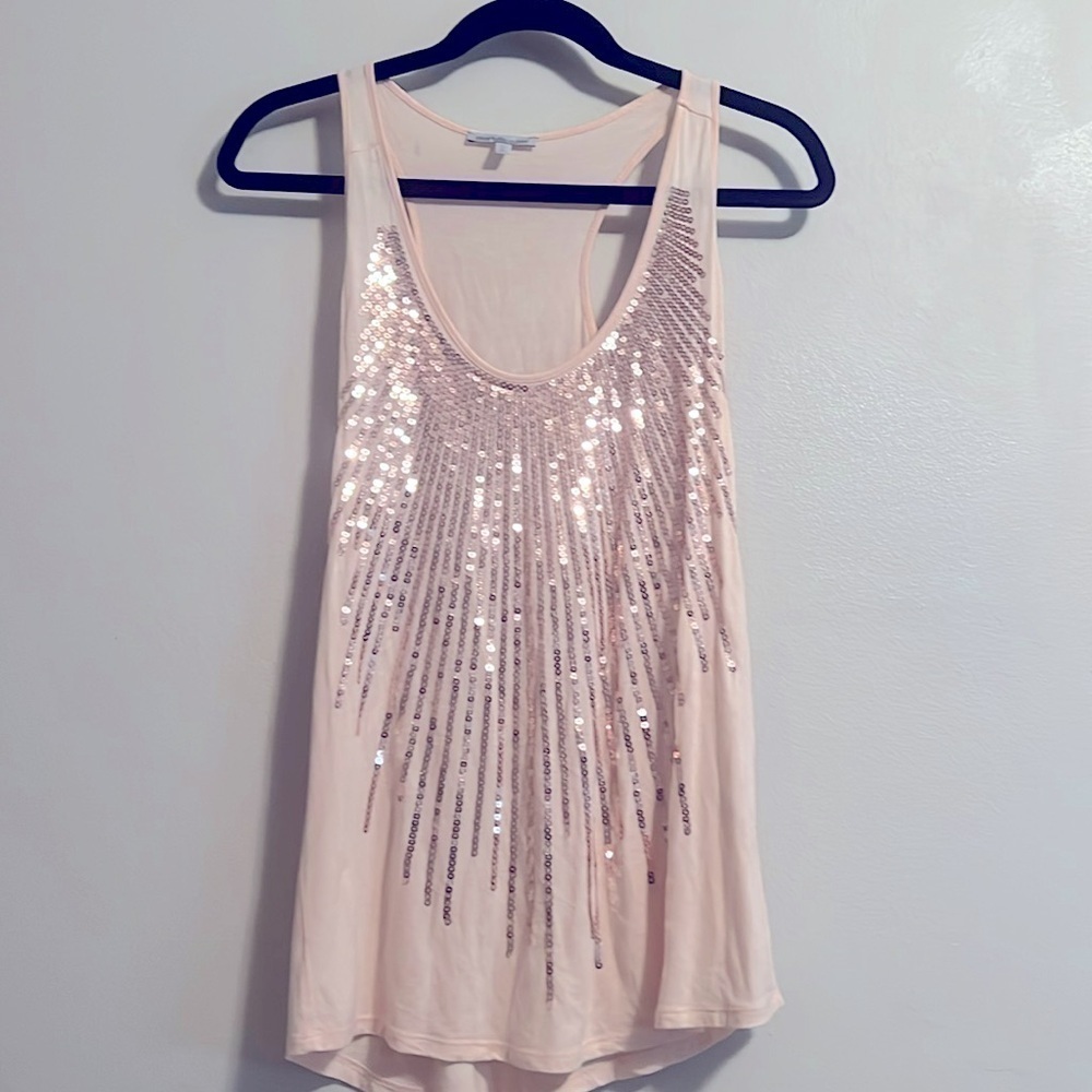 Charlotte Russe top size M peach Y2K disco
